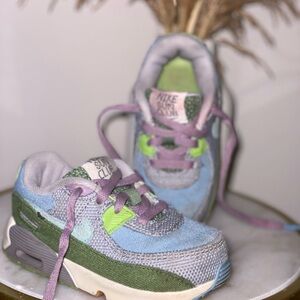 Nike Kids Sneakers - Blue, Green, and Purple